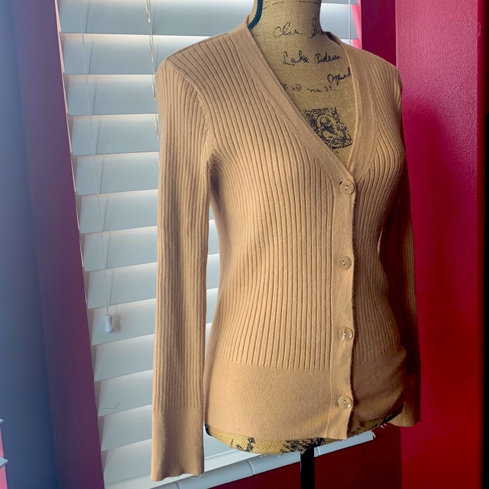 Khaki cardigan sweater, size S